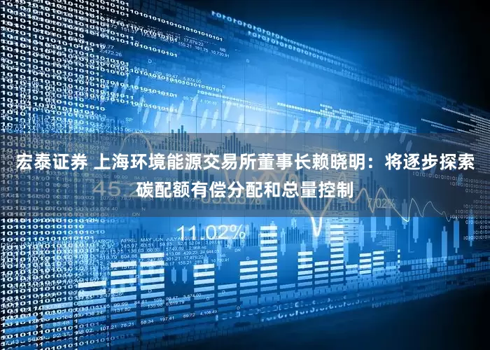宏泰证券 上海环境能源交易所董事长赖晓明：将逐步探索碳配额有偿分配和总量控制